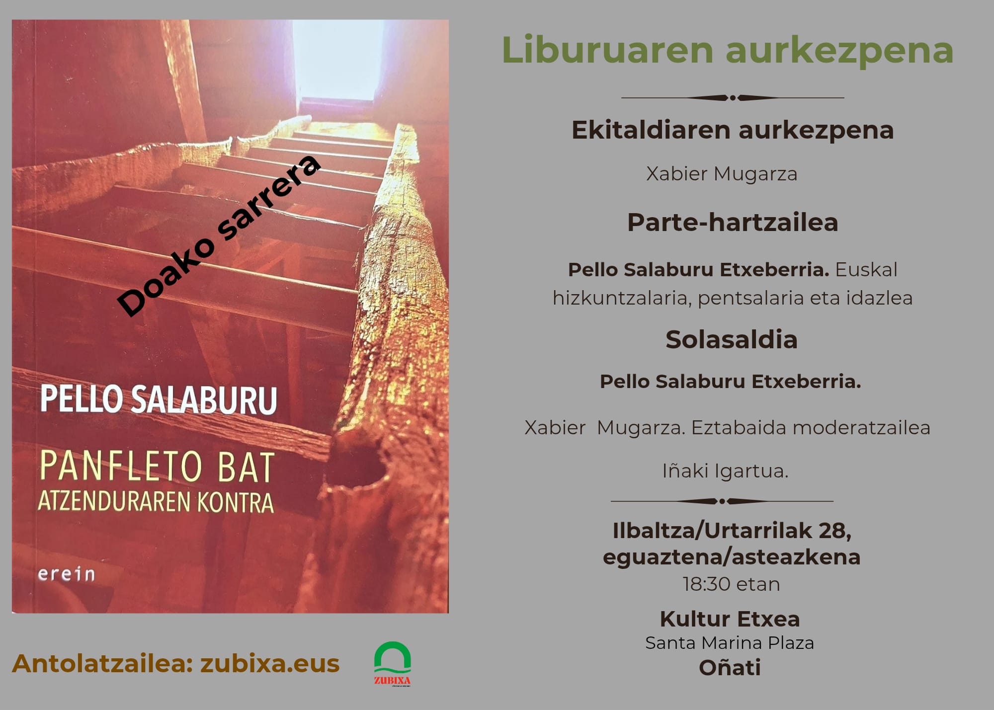 Liburuaren aurkezpena